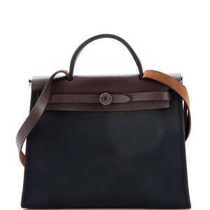 Hermes Herbag Zip Leather And Toile 31 #242766H24B